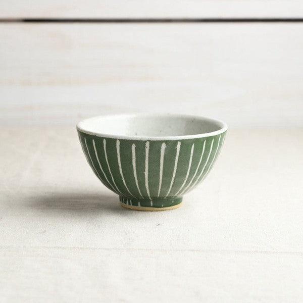 日本製 美濃燒 手工日式可愛線條 圓點陶瓷飯碗 |餐碗 日本碗 日式餐具