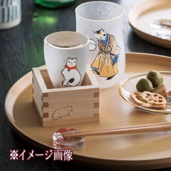 日本製 ADERIA 石塚硝子 江戸猫木枡玻璃清酒杯 100cc|酒杯 玻璃酒杯 燒酒杯