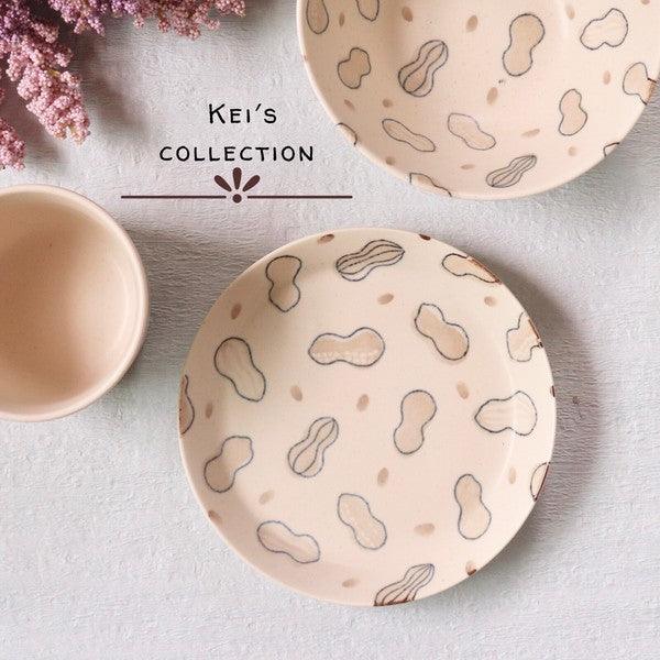 日本製 美濃燒 蔬果系列造型陶瓷餐盤 14cm|水果盤 圓盤 點心盤