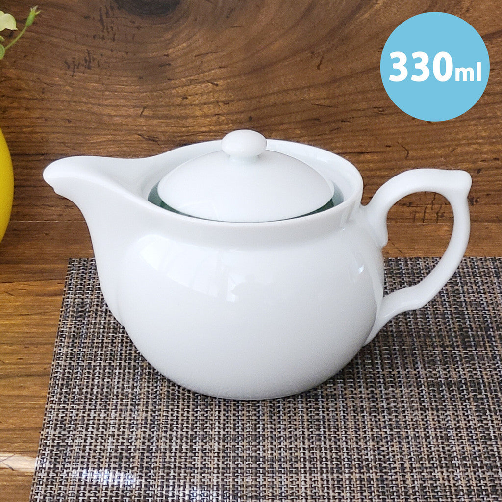 日本製 美濃燒 拿破崙白色茶壺 附茶濾 330ml︱白色 泡茶壺 急須 茶具