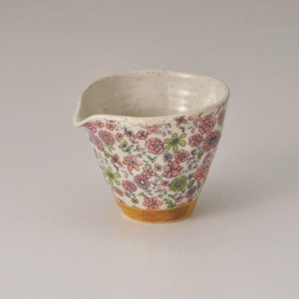 日本製 美濃燒 泉文山作泡茶/醬汁碗 | 茶杯 花卉圖案 醬料碗