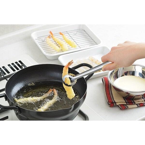 日本製 吉川Yoshikawa 不鏽鋼梅花夾|烤肉夾 沙拉夾 分食夾 炸物夾