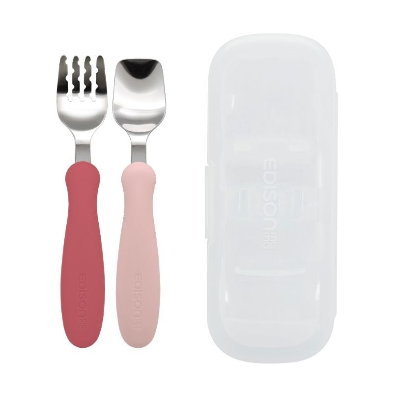 日本製 Edison mama 幼兒學習餐具組 | 兒童餐具 學習餐具組 附收納盒