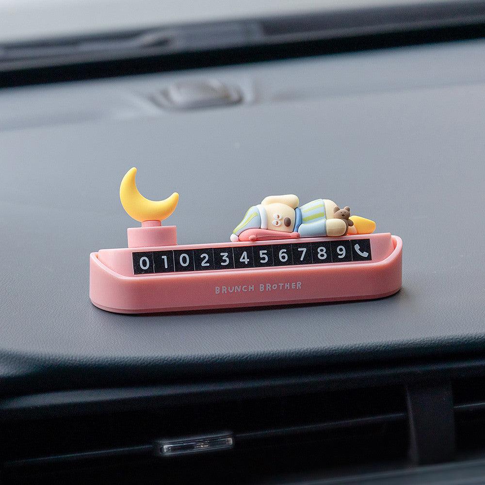 韓國 Romane Brunch Brother Puppy 停車電話號碼牌 | 查理狗狗 停車號碼牌 臨時停車