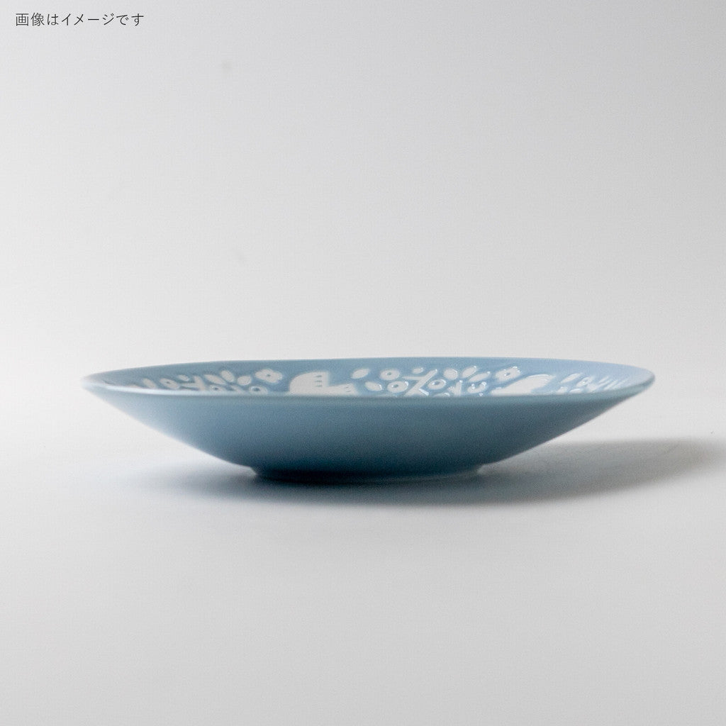 日本製 美濃燒 LINTU 小鳥植物盤子︱陶瓷盤 盤子 甜點盤 北歐風