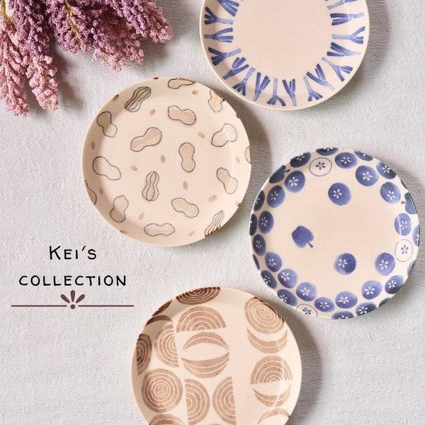 日本製 美濃燒 蔬果系列造型陶瓷餐盤 14cm|水果盤 圓盤 點心盤