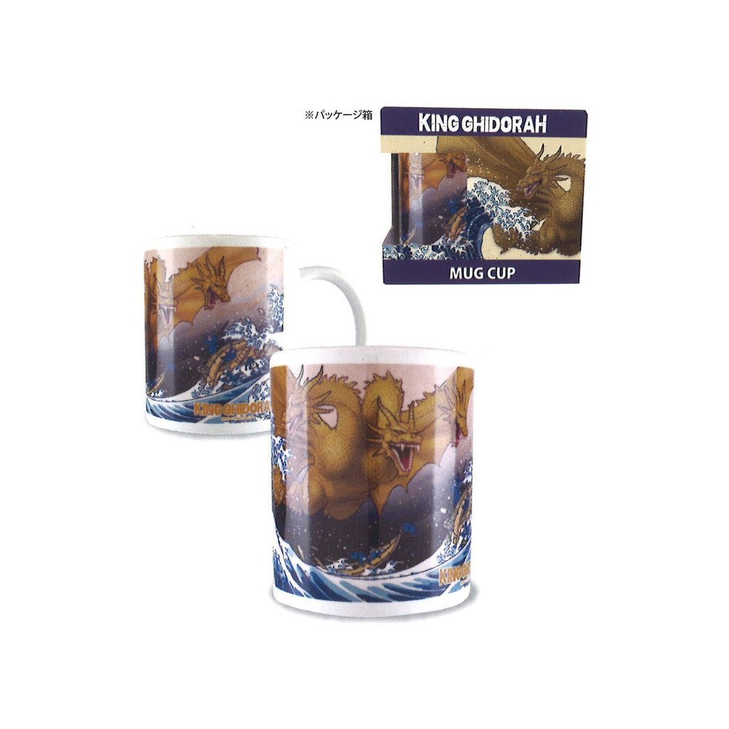 日本限定【Godzilla】浮世繪 哥吉拉 馬克杯 | 神奈川沖浪裏 基多拉 富嶽三十六景