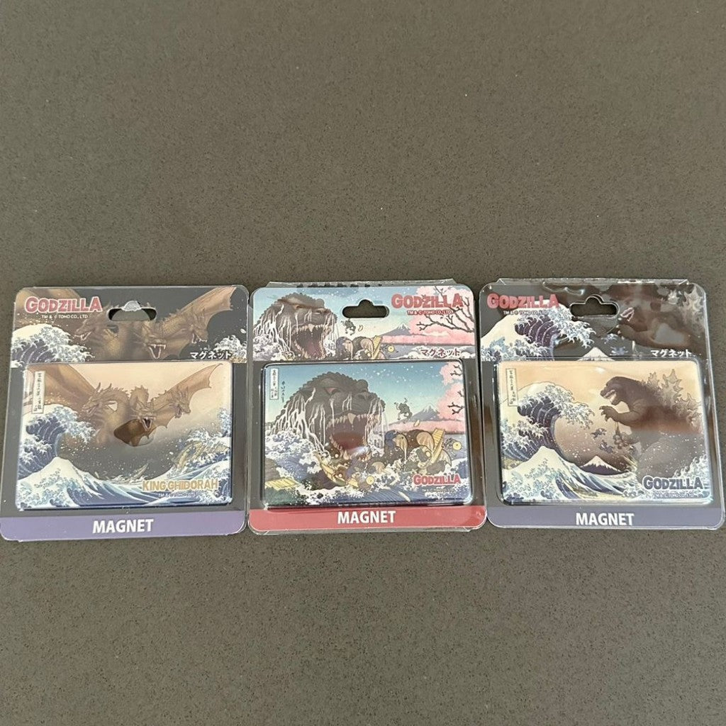 日本限定【Godzilla】浮世繪x哥吉拉 巨型磁鐵 | 富嶽三十六景 浮世繪磁鐵 筆記本
