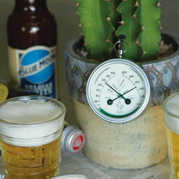 DULTON 工業風磁吸式指針濕度溫度計|仙人掌 啤酒 濕度計 溫濕度計 環境溫度計