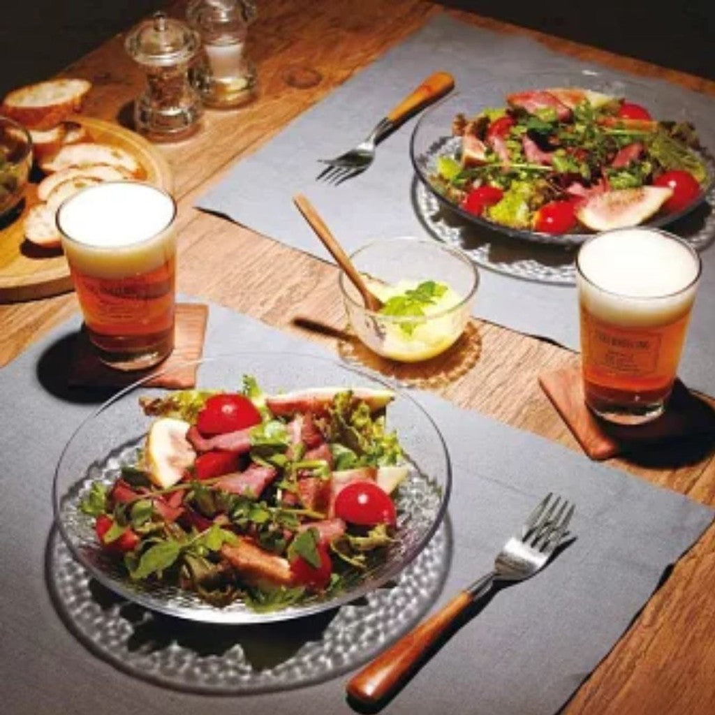 日本製 東洋佐佐木 Toyo-Sasaki 錘紋玻璃淺盤 兩色 | 沙拉盤 涼麵 冷麵 蕎麥麵 剉冰盤