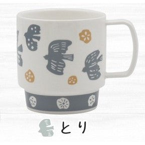 日本製 小倉陶器 Nordic 北歐風格 馬克杯 豆皿 | 飛鳥 樹葉 貓咪