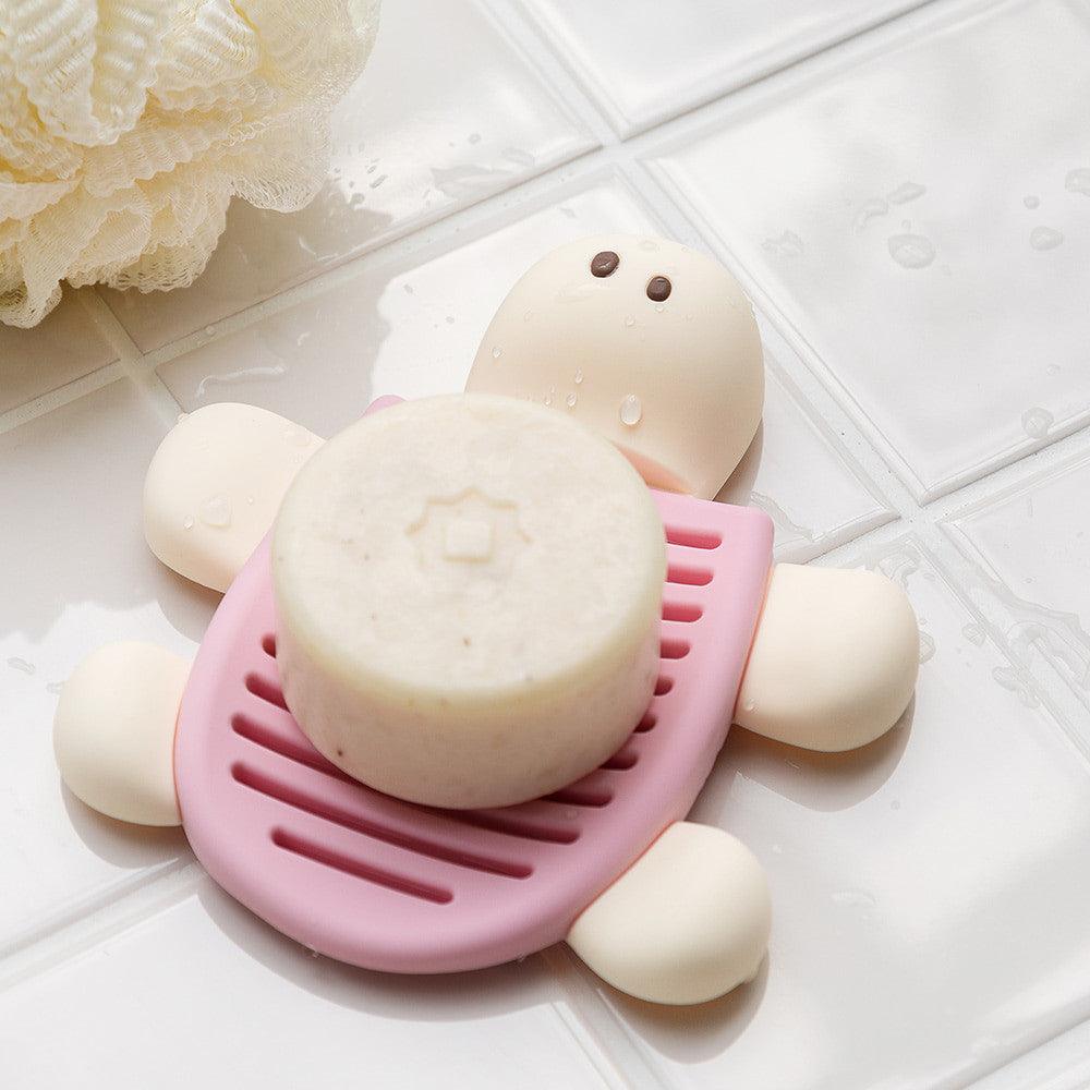 韓國 Romane DONATDONAT 海龜矽膠香皂瀝水架|肥皂架 菜瓜布架 瀝水架