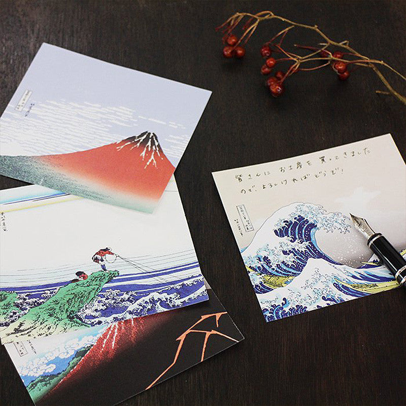 日本製 葛飾北齋 浮世繪明信片 便條紙 馬克杯 環保袋 富嶽三十六景 神奈川沖浪裏
