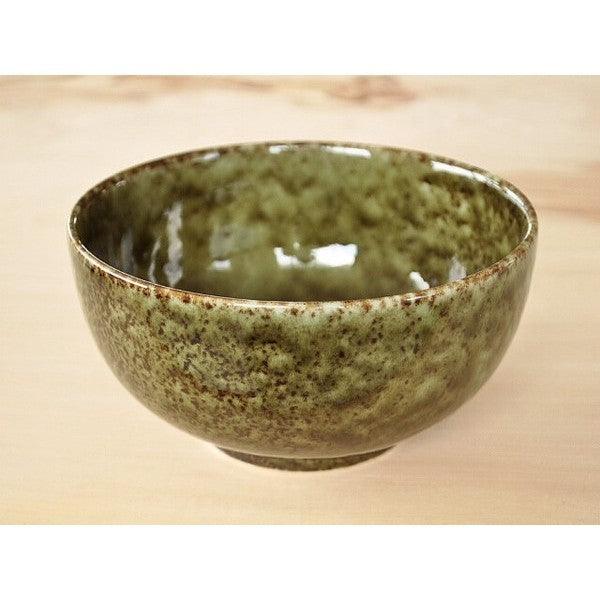 日本製 美濃燒 深綠色窯禦蓋飯碗 16cm|丼飯碗 拉麵碗 碗公