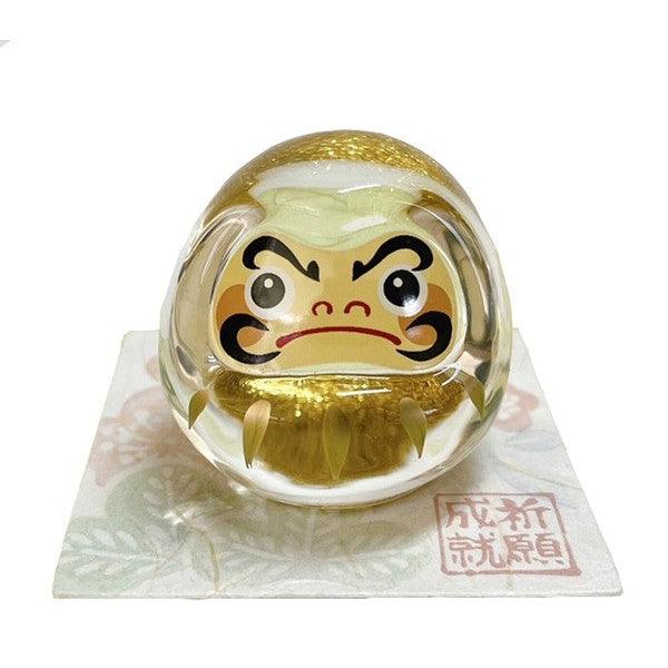 日本 藥師窯 開運 金彩硝子 不倒翁達摩玻璃擺飾|開店賀禮 入厝禮物 辦公桌擺飾