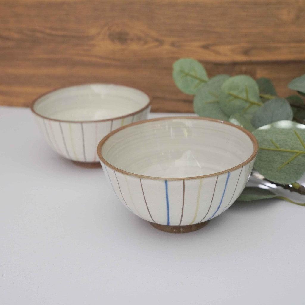 日本製 KAKUNI &. 美濃燒 日式簡約十草對碗 粉 青|飯碗 陶瓷碗 餐碗 夫妻碗