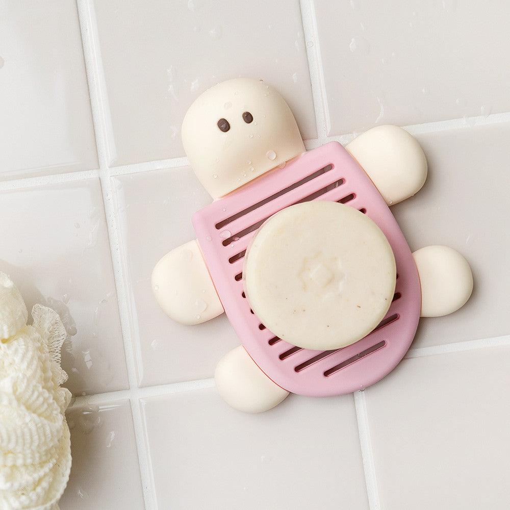 韓國 Romane DONATDONAT 海龜矽膠香皂瀝水架|肥皂架 菜瓜布架 瀝水架