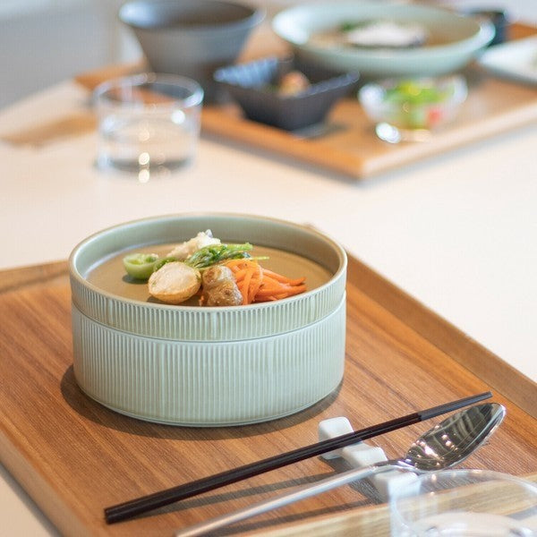 日本製 Roots 蓬萊 可堆疊碗盤 兩色可選 | 桐木風格 圓盤 咖哩碗 分隔盤