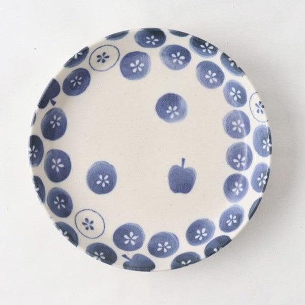 日本製 美濃燒 蔬果系列造型陶瓷餐盤 14cm|水果盤 圓盤 點心盤