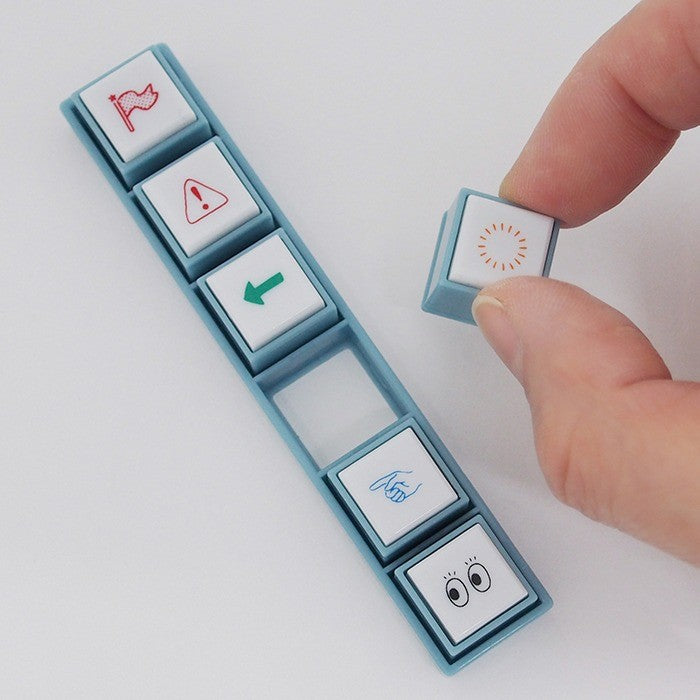 日本 KODOMO NO KAO Pochitto Pick!可拆卸連續按壓印章 | 手帳印章 連續印章