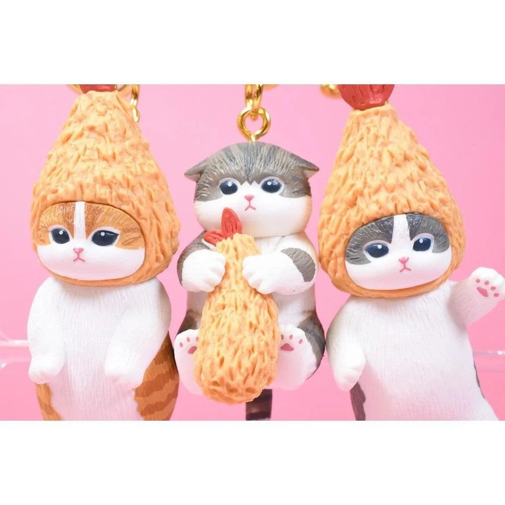 日本 KITAN CLUB 奇譚 貓福珊迪炸蝦貓公仔鑰匙圈 mofusand 扭蛋