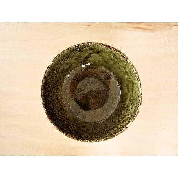 日本製 美濃燒 深綠色窯禦蓋飯碗 16cm|丼飯碗 拉麵碗 碗公