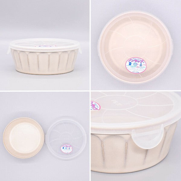 日本製 FIORE 北歐花紋湯碗 | 陶瓷保鮮碗 附蓋 湯碗 拉麵碗 可冷藏 可微波