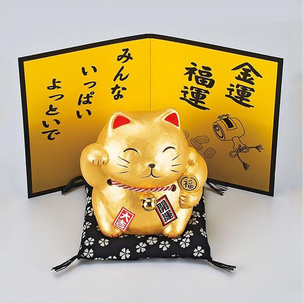 日本製 萬古燒 招財貓存錢筒│陶瓷公仔 桌上擺飾 開店送禮