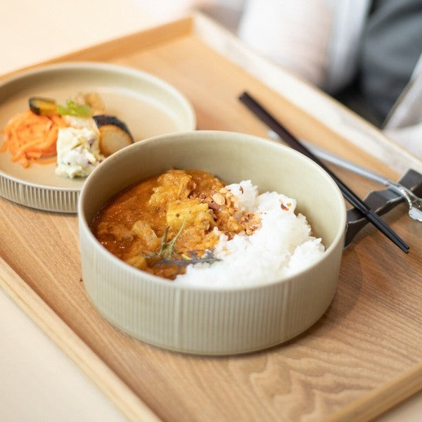 日本製 Roots 蓬萊 可堆疊碗盤 兩色可選 | 桐木風格 圓盤 咖哩碗 分隔盤