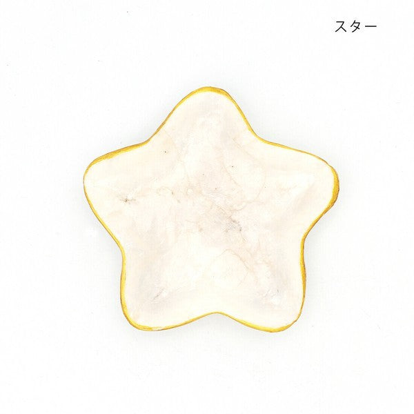 日本進口 金邊透明貝殼光澤托盤 | 飾品盤 戒指盤 展示盤 樹脂塗層耐用