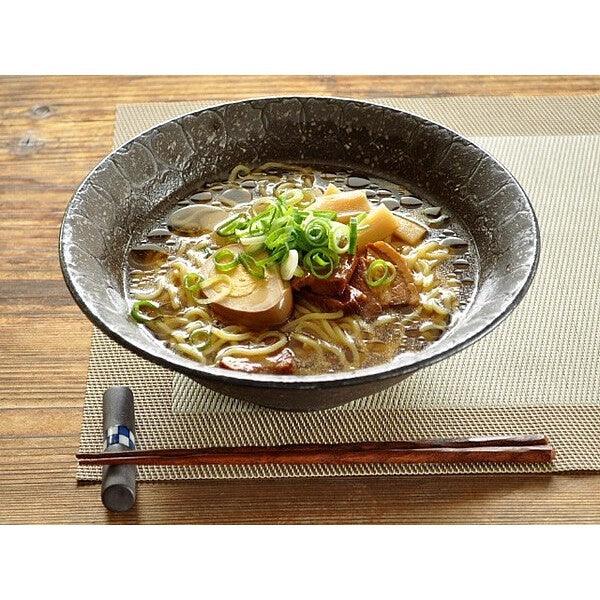 日本製 美濃燒 蘋果紋路造型陶瓷碗公 21.5cm|拉麵碗 沙拉碗 湯碗