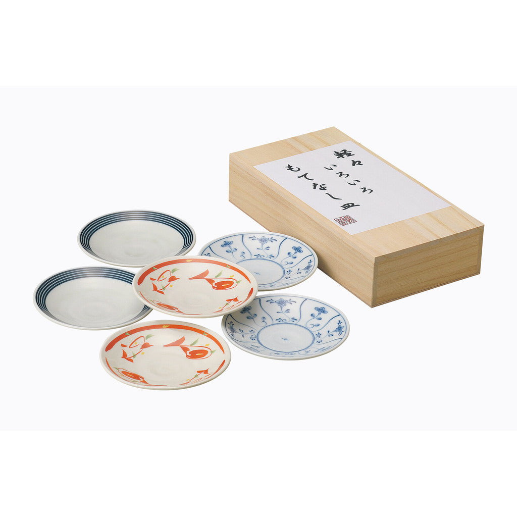 日本製 美濃燒 陶彩輕量盛宴小碟︱禮盒組 醬料碟 小菜盤 盤子