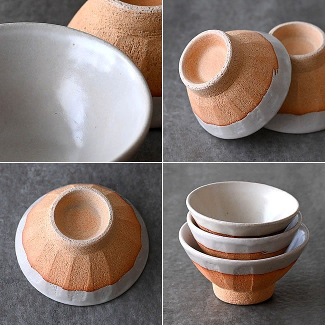 日本製 六魯 rokuro 咖土高台飯茶碗 | 夫妻碗 對碗 陶碗 盒裝 送禮 新婚