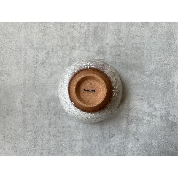 日本製 瀬戸燒 日式手繪陶瓷高腳茶碗 11cm 結晶 木頭|飯碗 餐碗 斗笠碗