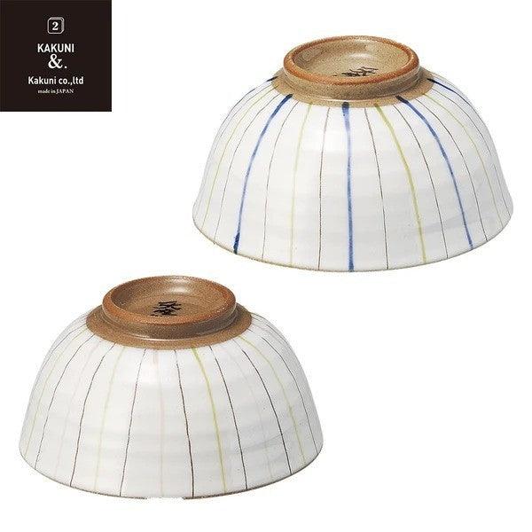 日本製 KAKUNI &. 美濃燒 日式簡約十草對碗 粉 青|飯碗 陶瓷碗 餐碗 夫妻碗