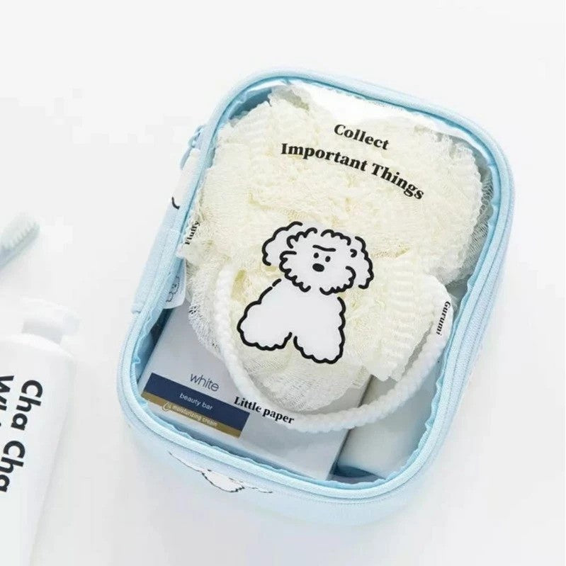 韓國 Romane 透明化裝包/鉛筆盒 | PVC化妝包 拉鍊化妝包 筆袋 小物收納包