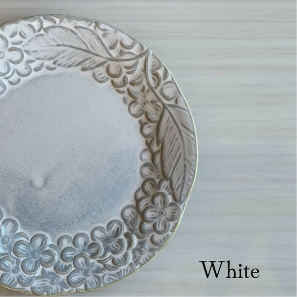 日本製 春櫻拿鐵杯盤 | 古典繡球花 咖啡杯碟 下午茶 小花浮雕 拍照道具