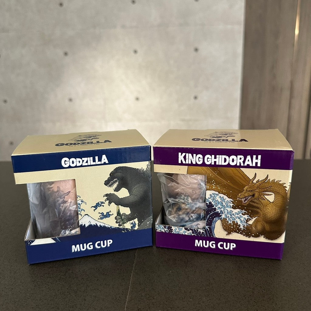 日本限定【Godzilla】浮世繪 哥吉拉 馬克杯 | 神奈川沖浪裏 基多拉 富嶽三十六景