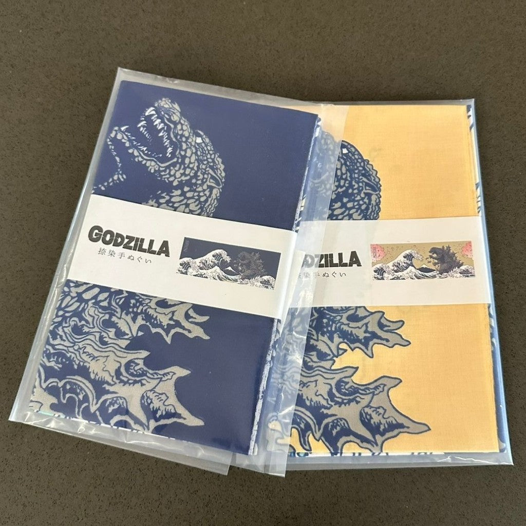 日本限定【Godzilla】哥吉拉 浮世繪 掛布 手帕巾 門簾 90x35cm | 哥吉拉收藏 手拭布