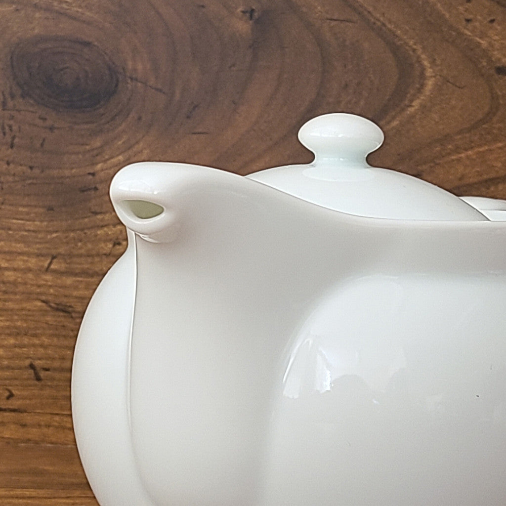 日本製 美濃燒 拿破崙白色茶壺 附茶濾 330ml︱白色 泡茶壺 急須 茶具