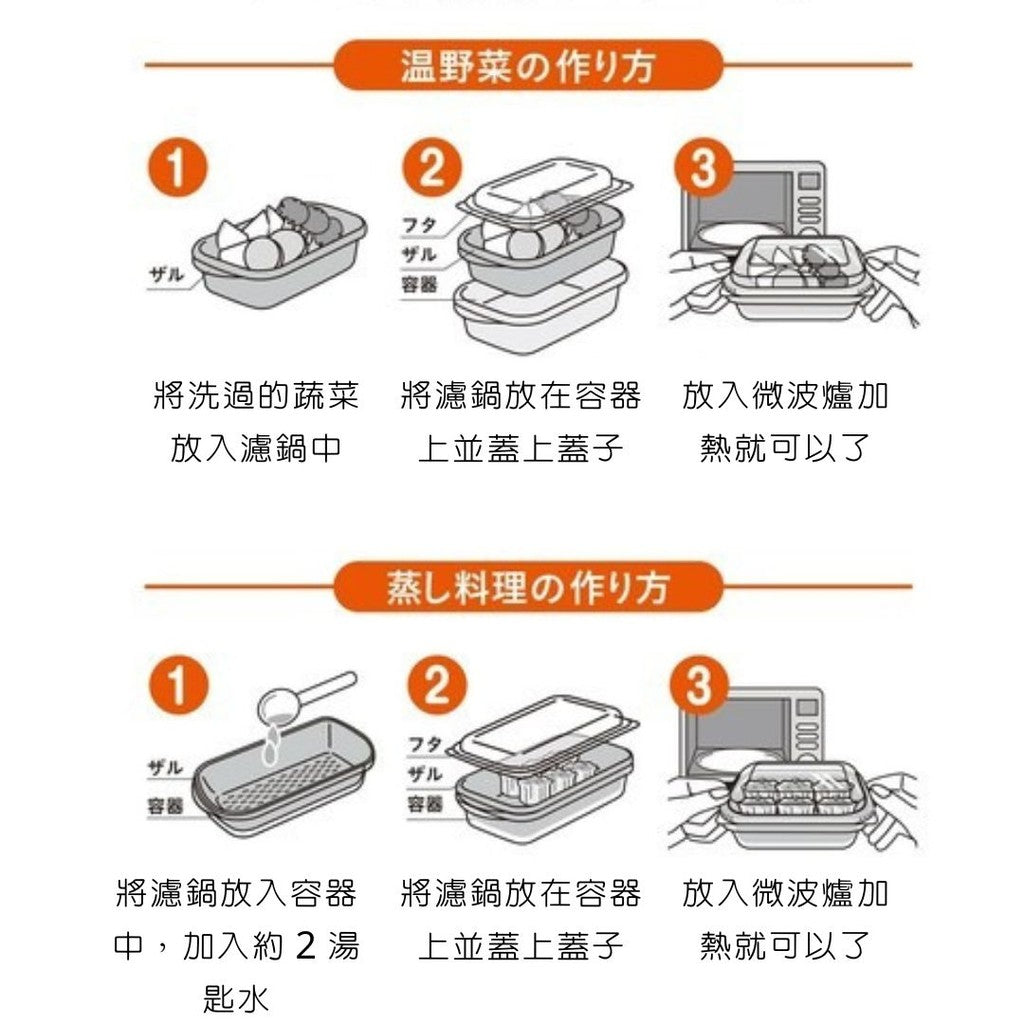 日本製 CB Japan 抗菌三合一健康蒸煮器 | 溫野菜 微波保鮮盒 微波爐專用容器