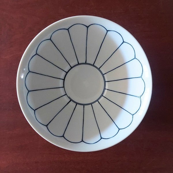 日本製 美濃燒 花一輪 花型拉麵碗 丼碗 兩色可選 | 大碗公 丼飯碗 斗笠碗