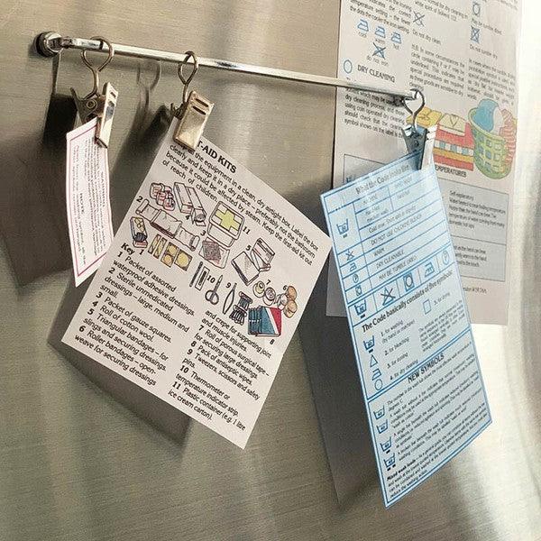 日本 DULTON 3夾磁吸式收納夾|菜單夾 帳單夾 發票夾 磁鐵夾