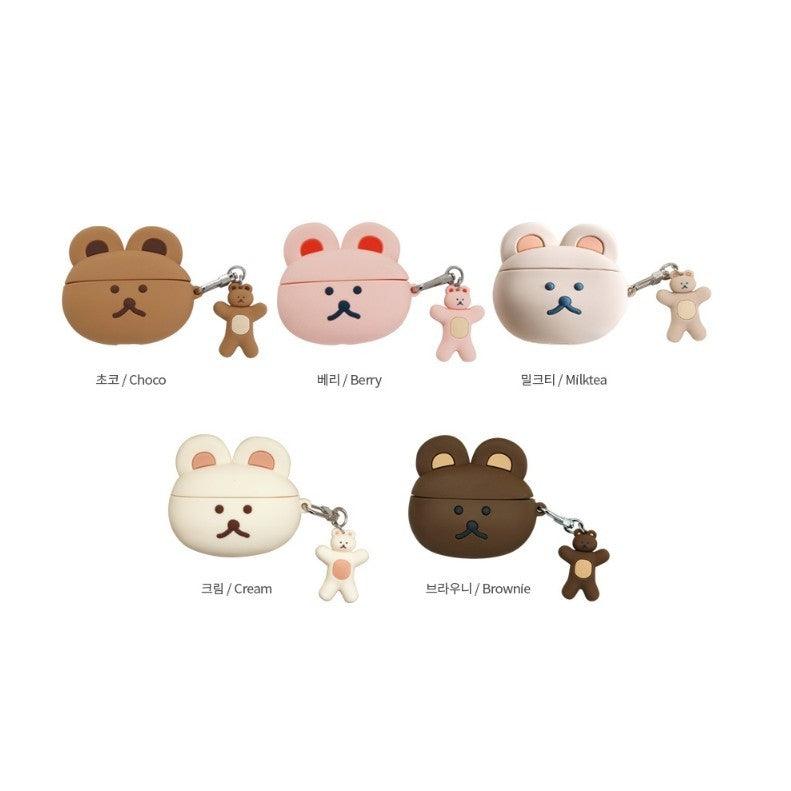 韓國 Romane 早午餐兄弟 熊熊 AirPods3矽膠保護套 附吊飾|耳機殼 耳機保護套