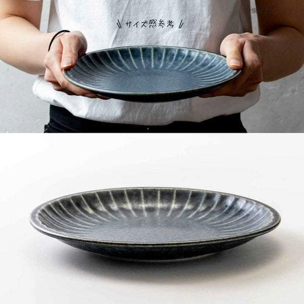 日本製 tetote 窯變不規則紋理盤15 / 21公分 | 圓盤 淺盤 日式盤