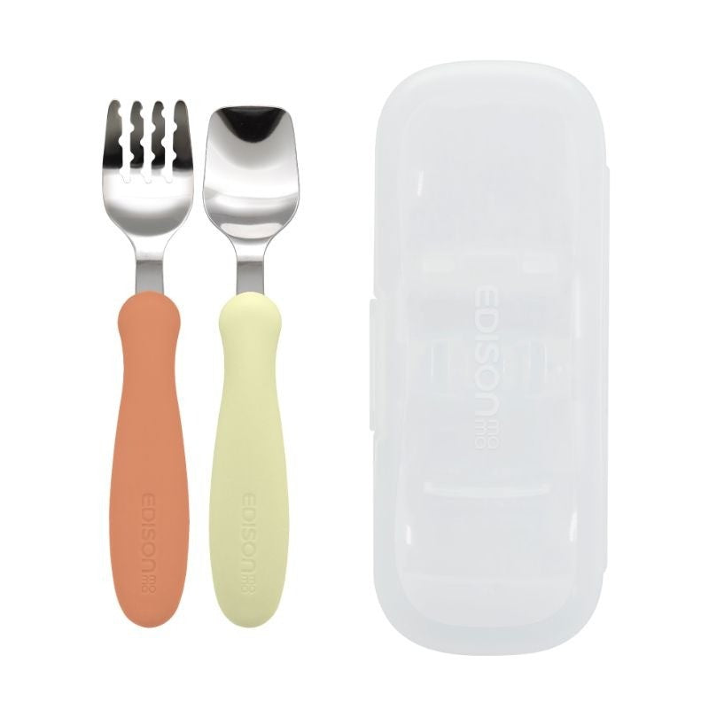 日本製 Edison mama 幼兒學習餐具組 | 兒童餐具 學習餐具組 附收納盒
