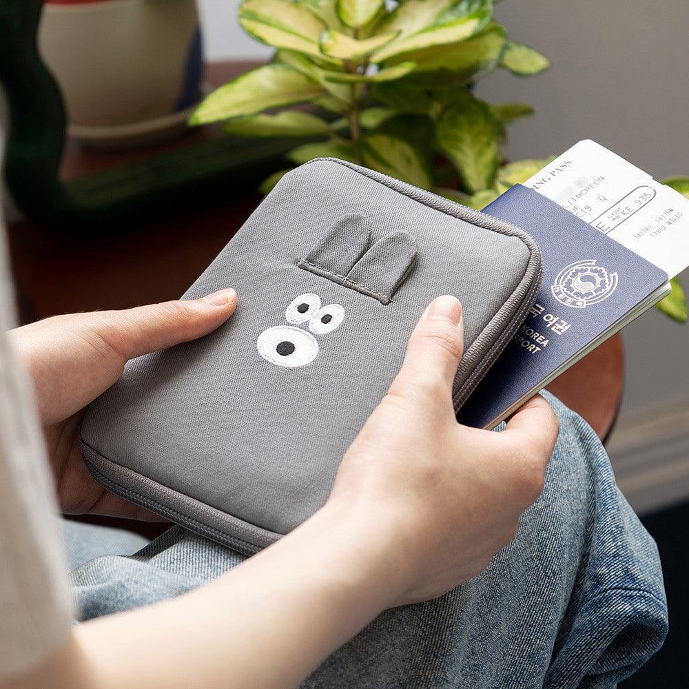 韓國 Romane 早午餐兄弟 狗狗 兔兔 護照包|護照套 護照收納包 護照錢包