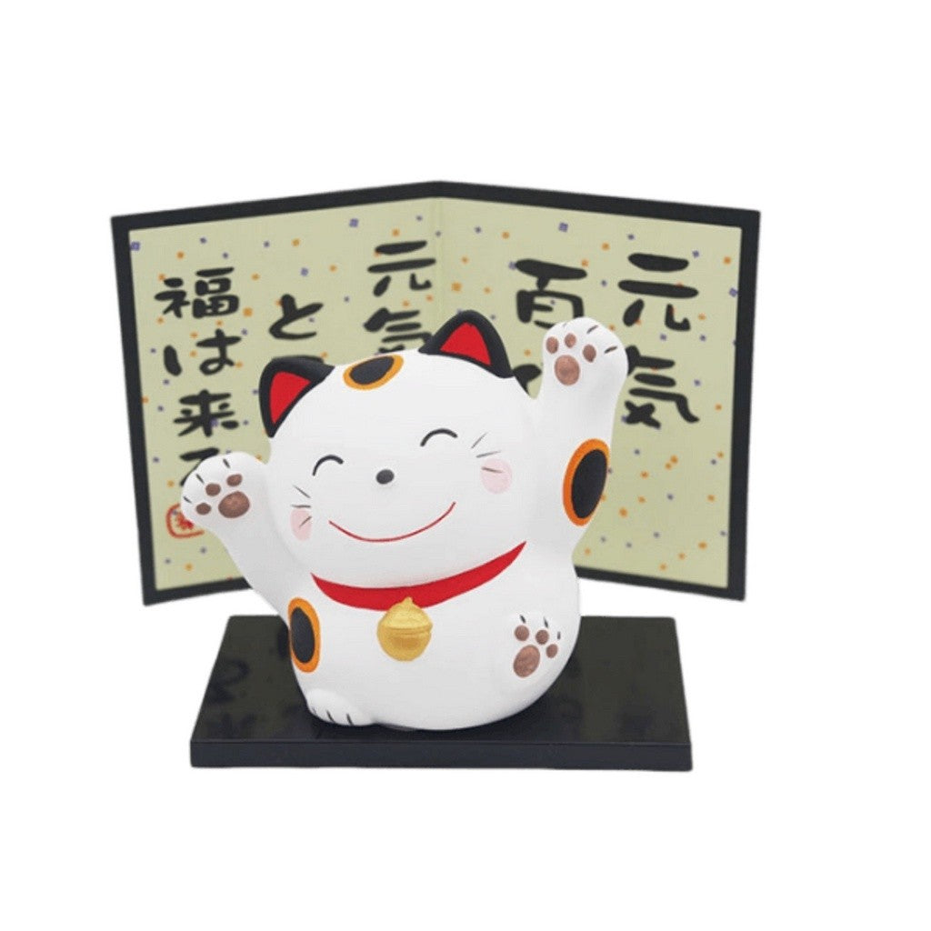 日本製 萬古燒 元氣招財貓 陶瓷 招財 福兔 吉祥擺件 招福開運 擺飾 玄關 客廳裝飾 送禮