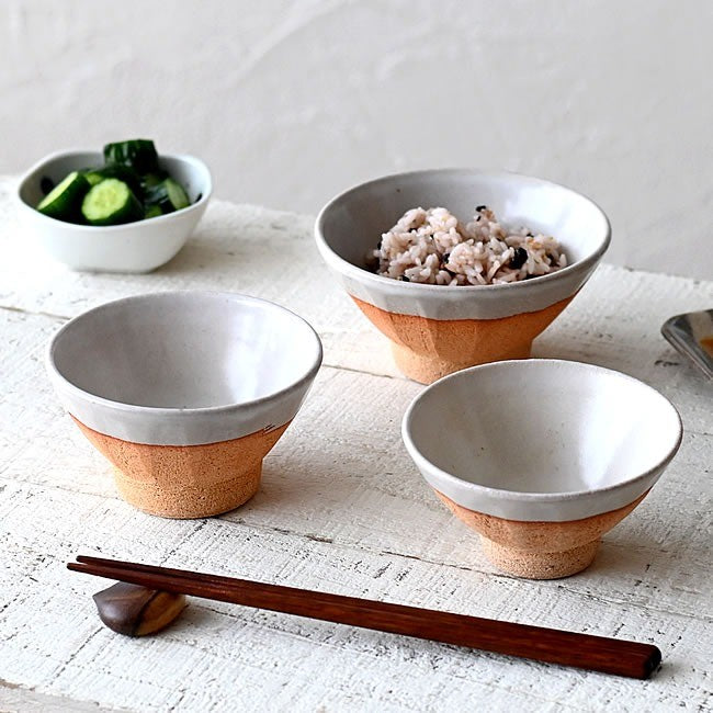 日本製 六魯 rokuro 咖土高台飯茶碗 | 夫妻碗 對碗 陶碗 盒裝 送禮 新婚