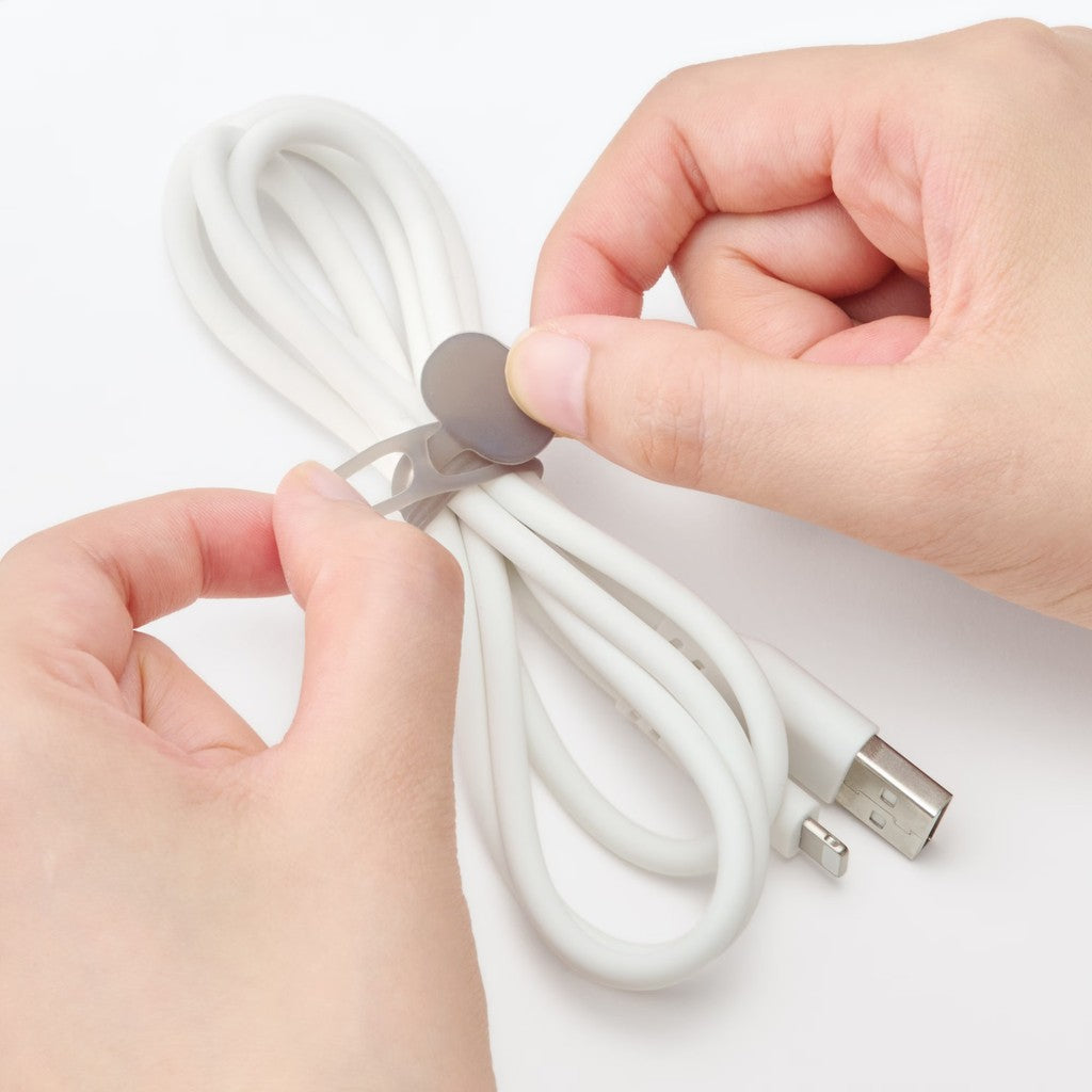 日本 無印良品 多功能矽膠束帶 12入 束線帶 束帶條 矽膠束帶 電線收納 理線器